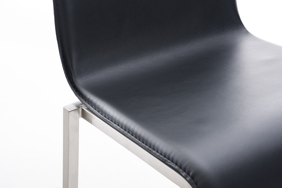 Barkruk Avola Leer Flat E78 zwart schwarz