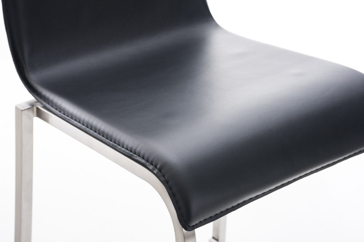 Barkruk Avola Leer Flat E78 zwart schwarz