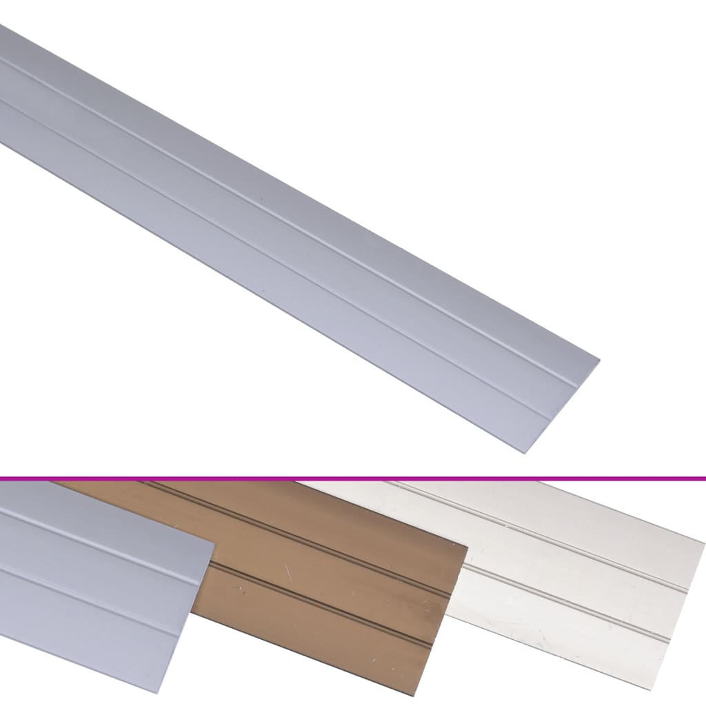 vidaXL Vloerprofielen 5 st 134 cm aluminium zilverkleurig