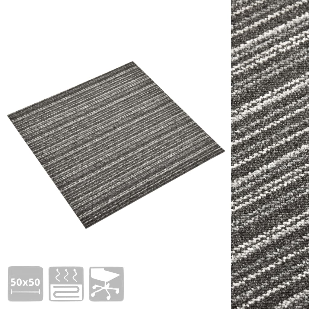 vidaXL Carpet Tiles 20 pcs 5 m² 50x50 cm beige