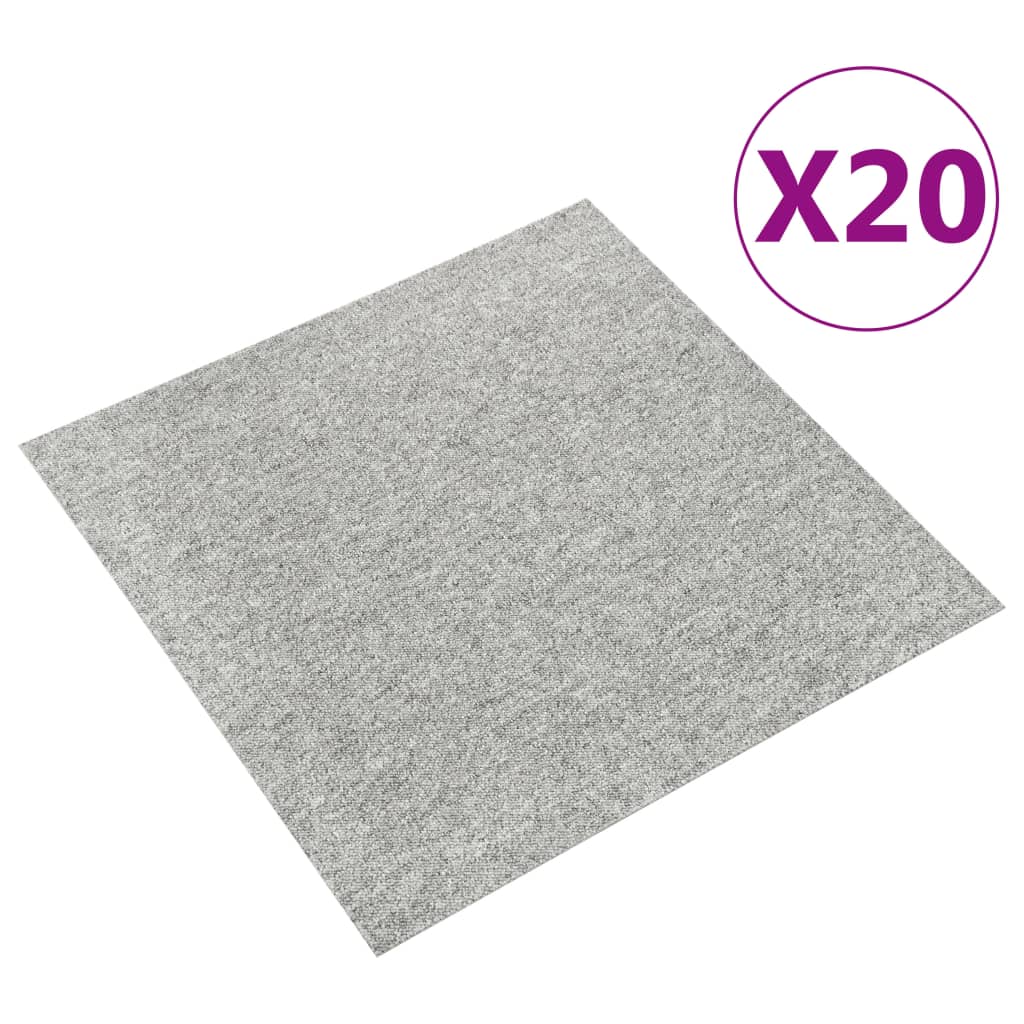 vidaXL Carpet Tiles 20 pcs 5 m² 50x50 cm beige