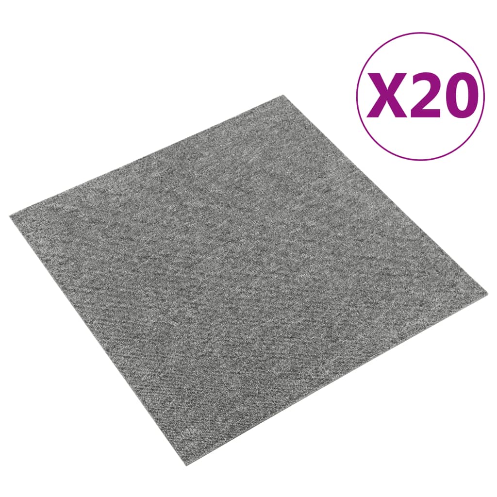 vidaXL Tapijttegels 20 st 5 m² 50x50 cm beige