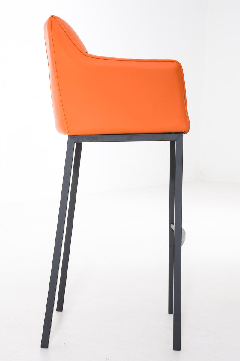 Barkruk Damaso Kunstleer oranje,zwart orange