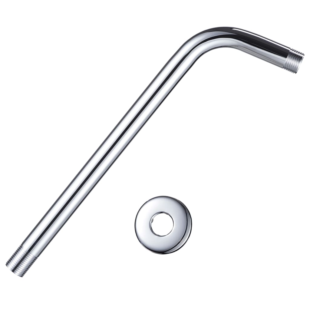 vidaXL Douchearm rond 30 cm roestvrij staal 201 zilverkleurig