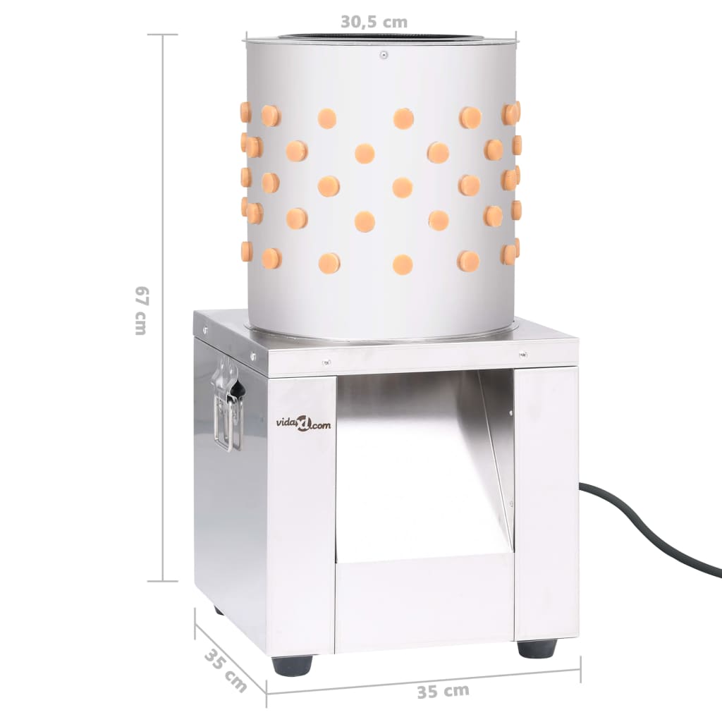 vidaXL Plukmachine 119 vingers 150 W roestvrij staal