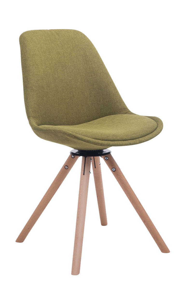 Bezoekerstoel Troyes Draaibaar Stof Rond groen,natura grün