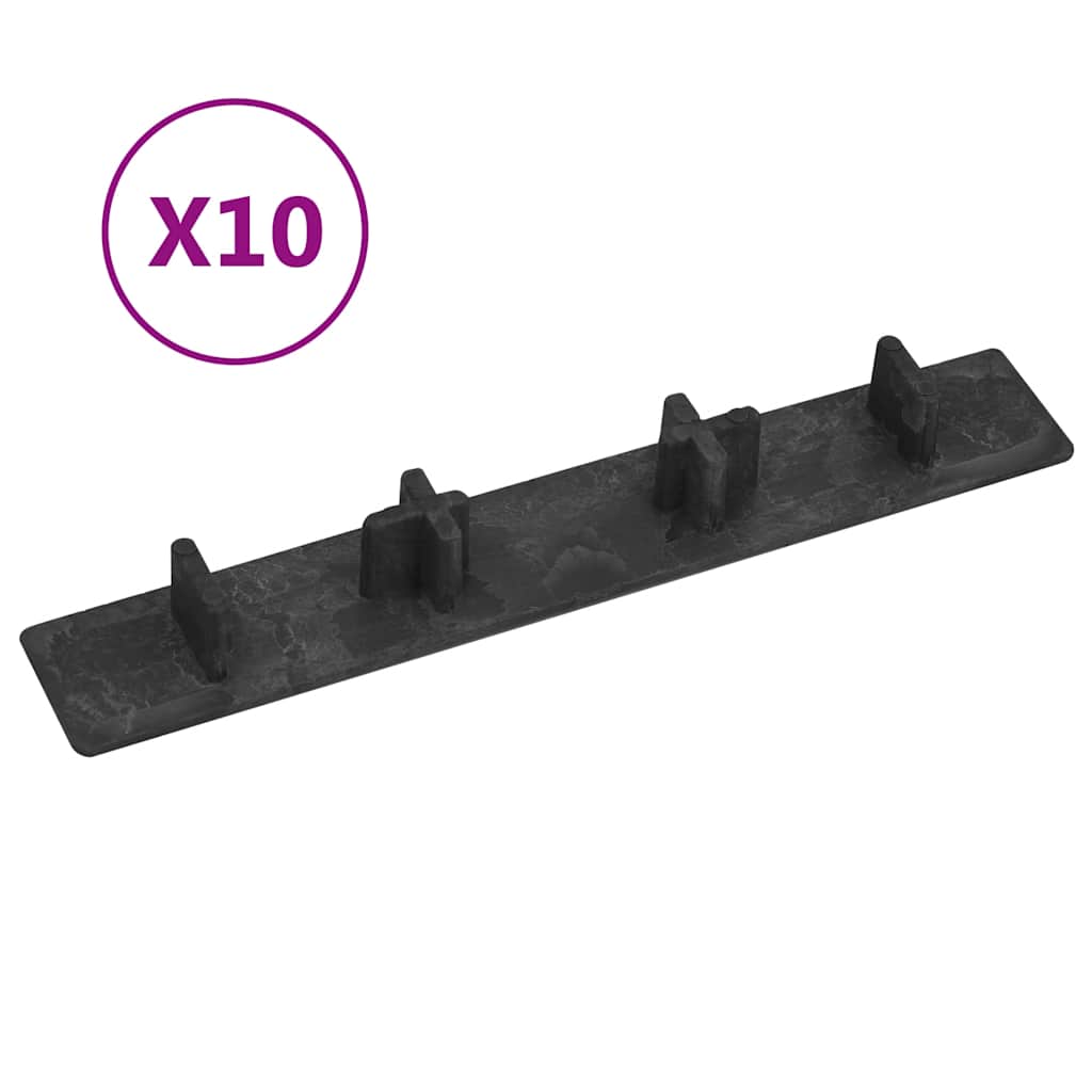 vidaXL Terrasafdekkappen 10 st kunststof bruin
