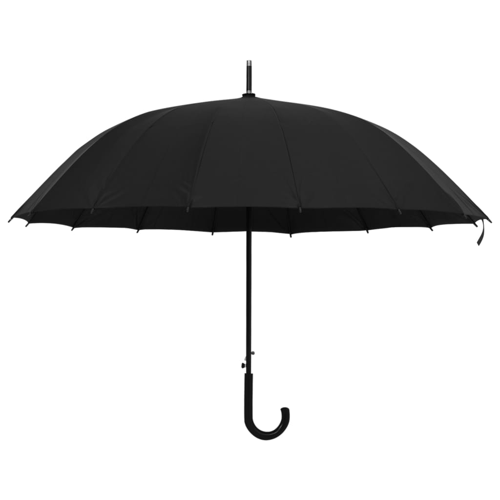 vidaXL Paraplu automatisch 120 cm zwart - Aashly