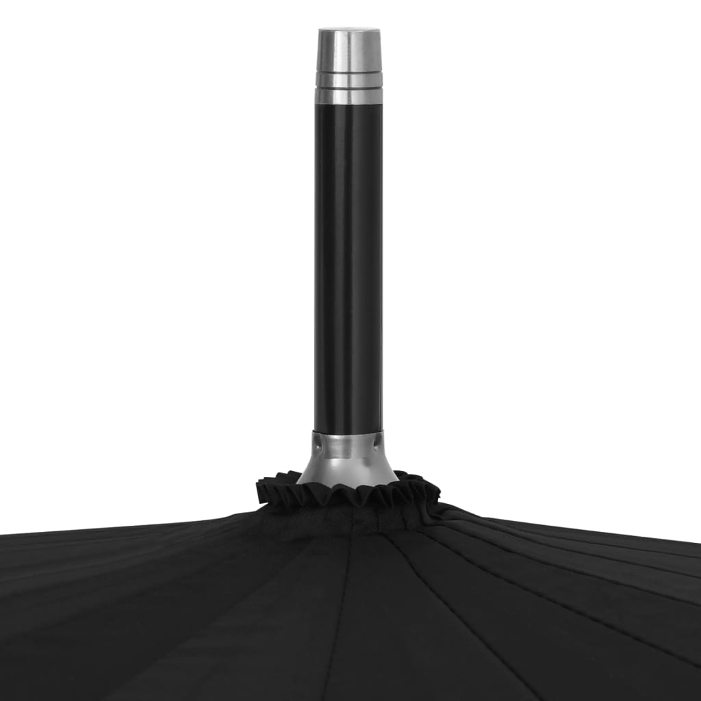 vidaXL Paraplu automatisch 120 cm zwart - Aashly
