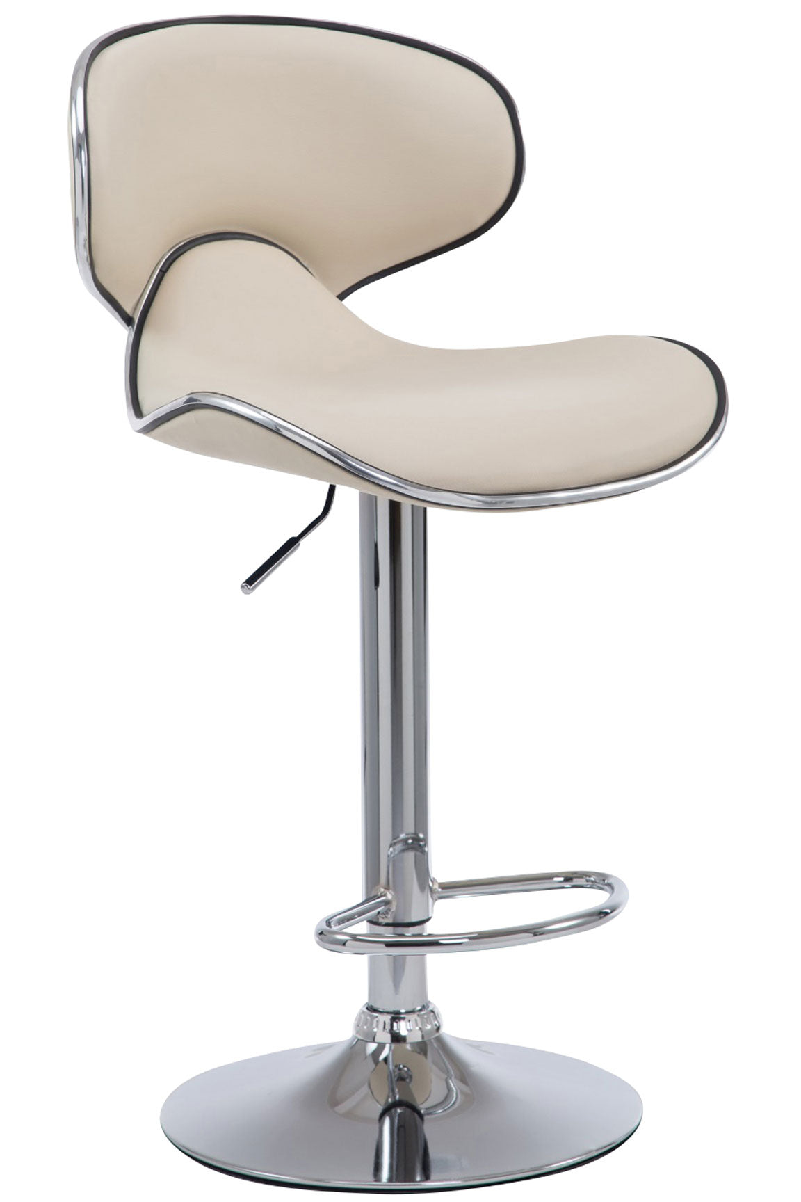 Barkruk Las Vegas Kunstleer creme,chroom creme