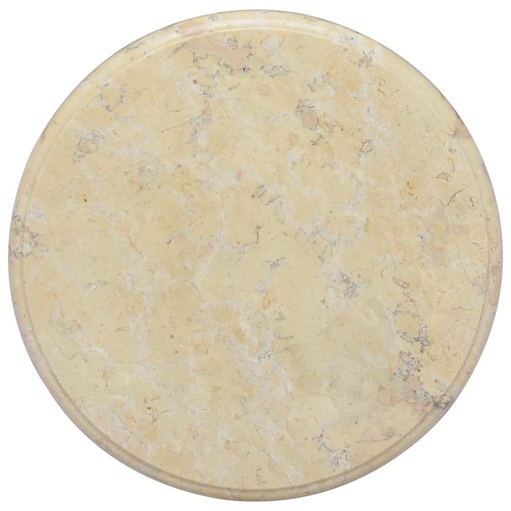 vidaXL Tafelblad Ø50x2,5 cm marmer zwart - Aashly