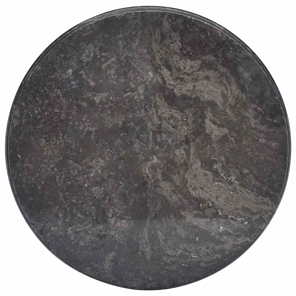 vidaXL Tafelblad Ø50x2,5 cm marmer zwart - Aashly