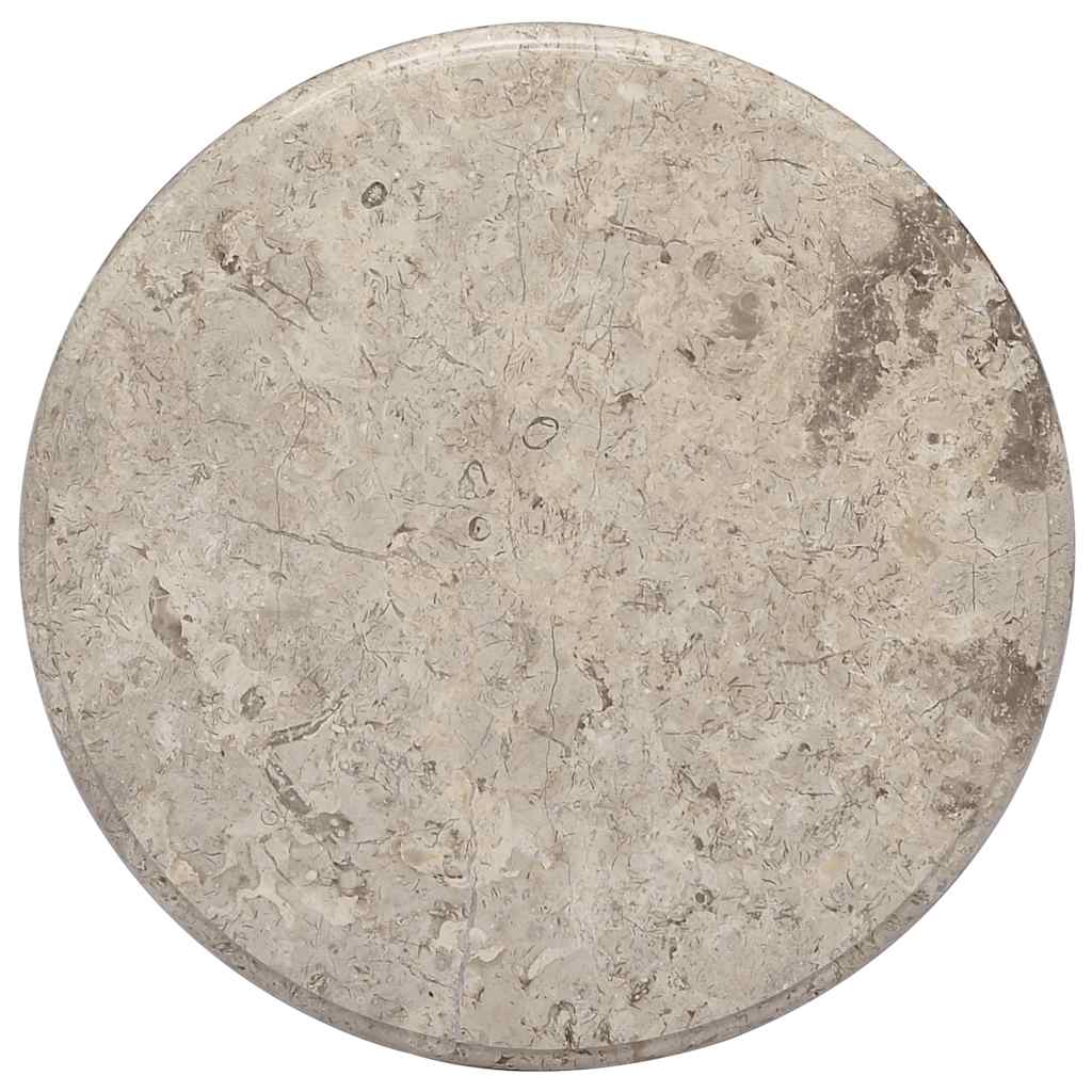 vidaXL Tafelblad Ø50x2,5 cm marmer zwart - Aashly