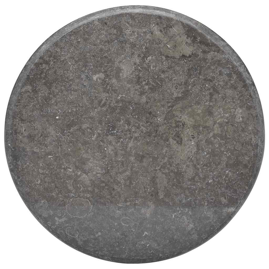 vidaXL Tafelblad Ø50x2,5 cm marmer zwart - Aashly