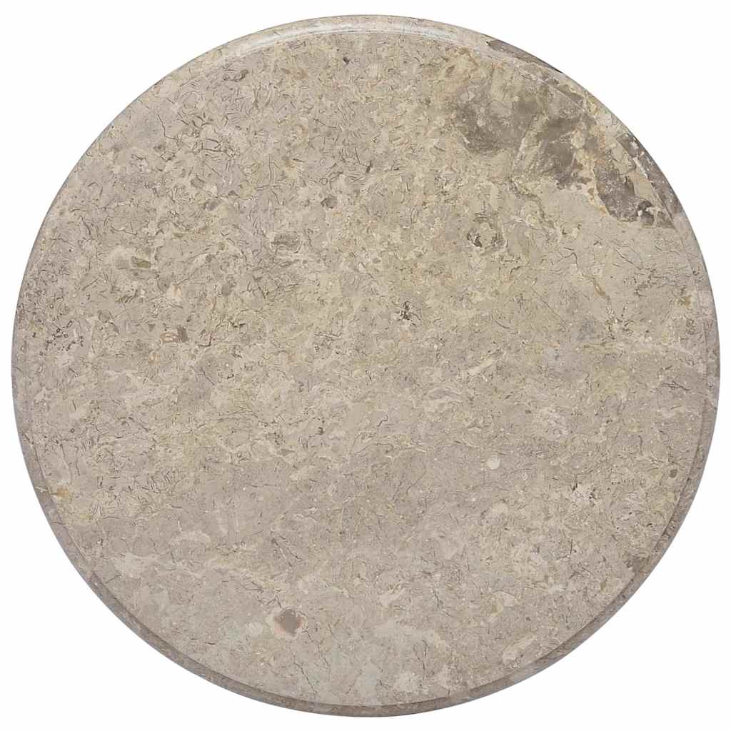 vidaXL Tafelblad Ø50x2,5 cm marmer zwart - Aashly