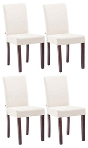 Set van 4 Eetkamerstoel Ina Stof creme,cappuccino creme