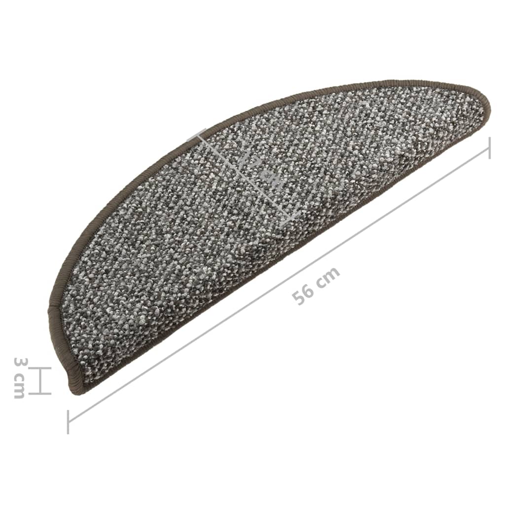 vidaXL Trapmatten 15 st 56x17x3 cm antracietkleurig - Aashly