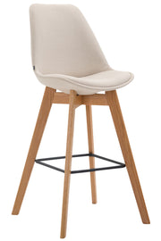 Barkruk METZ, stof creme,natura creme