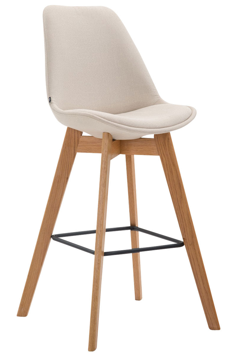 Barkruk METZ, stof creme,natura creme