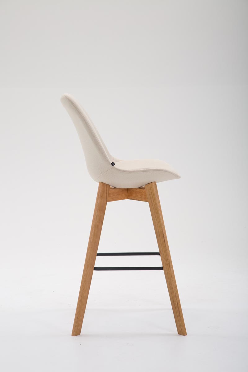 Barkruk METZ, stof creme,natura creme