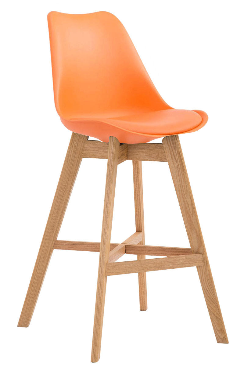 Barkruk Cannes Kunststof oranje,natura orange