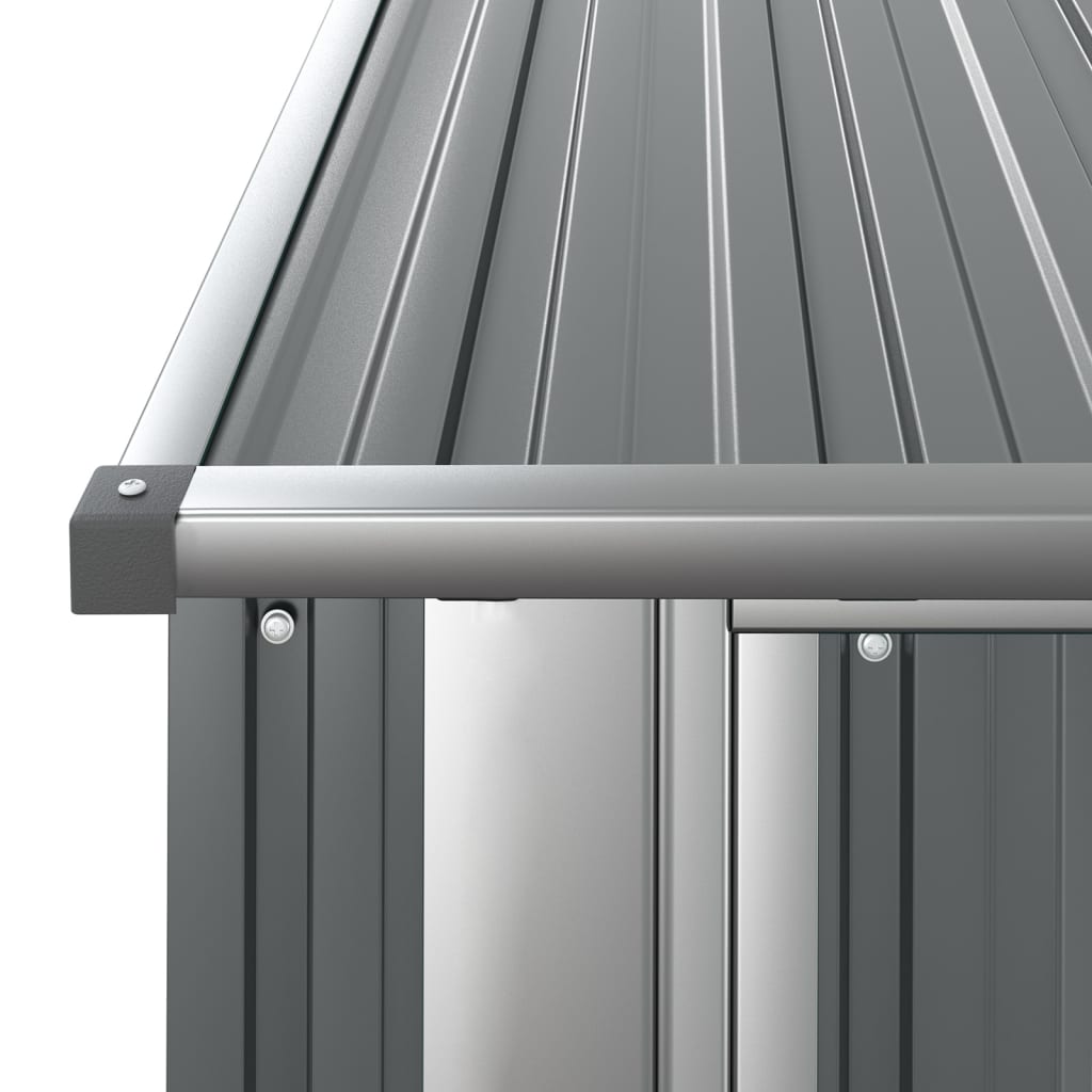 vidaXL Tuinschuur 180,5x97x209,5 cm gegalvaniseerd staal grijs - Aashly