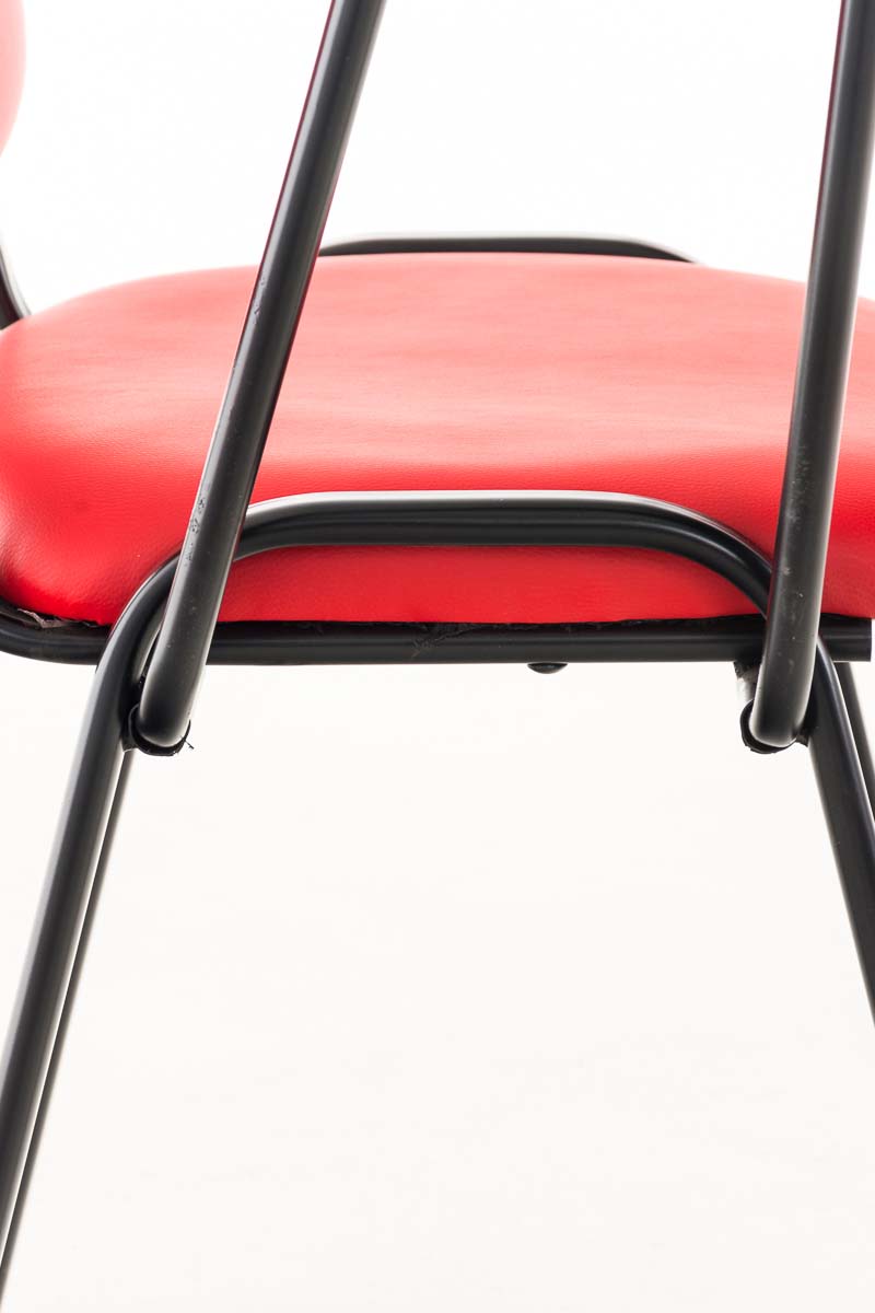 Bezoekersstoel Ken Kunstleer rood rot