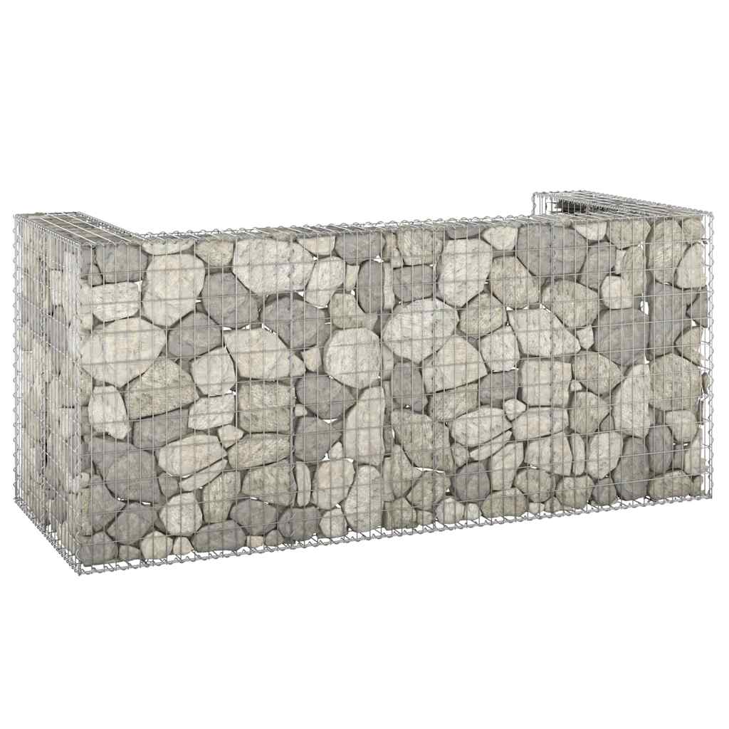 vidaXL Schanskorf voor containers 325x100x110 cm gegalvaniseerd staal - Aashly