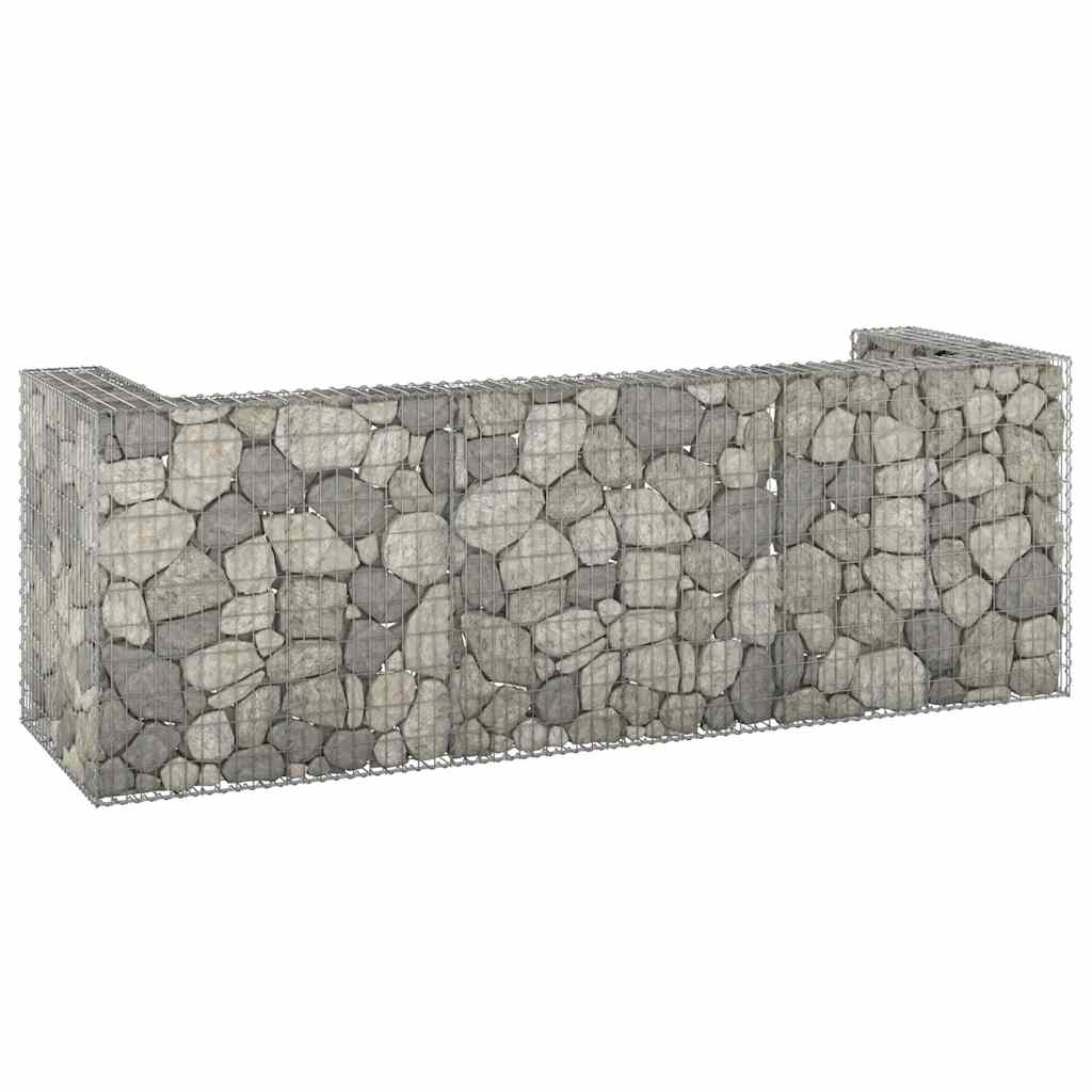 vidaXL Schanskorf voor containers 325x100x110 cm gegalvaniseerd staal - Aashly