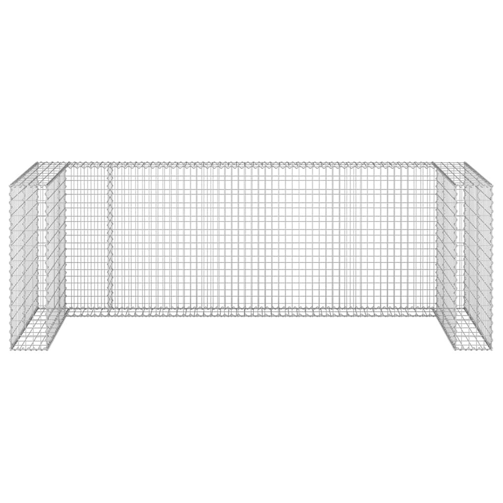 vidaXL Schanskorf voor containers 325x100x110 cm gegalvaniseerd staal - Aashly
