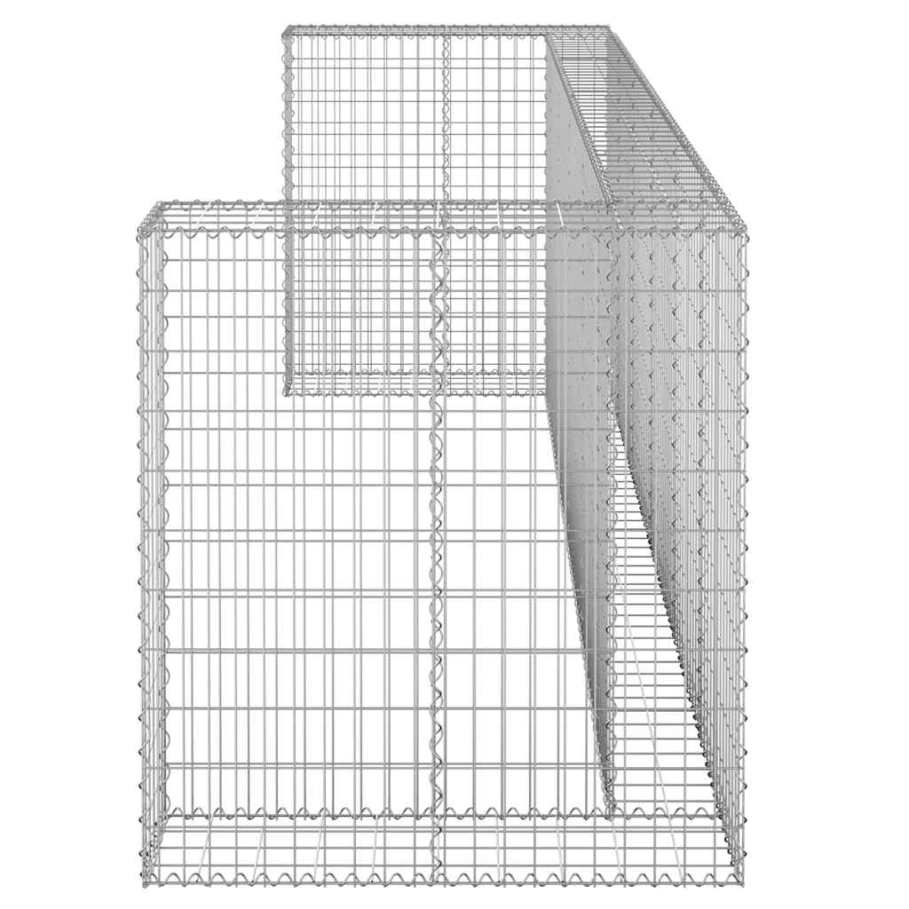 vidaXL Schanskorf voor containers 325x100x110 cm gegalvaniseerd staal - Aashly