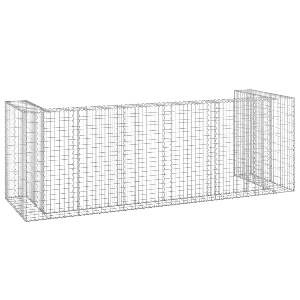 vidaXL Schanskorf voor containers 325x100x110 cm gegalvaniseerd staal - Aashly