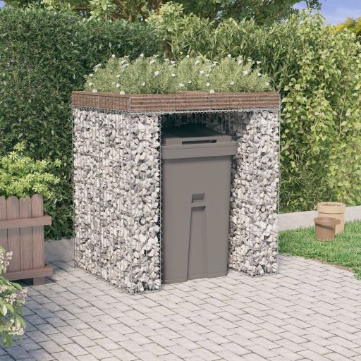vidaXL Schanskorf voor vuilnisbak 192x91x120 cm gegalvaniseerd ijzer - Aashly