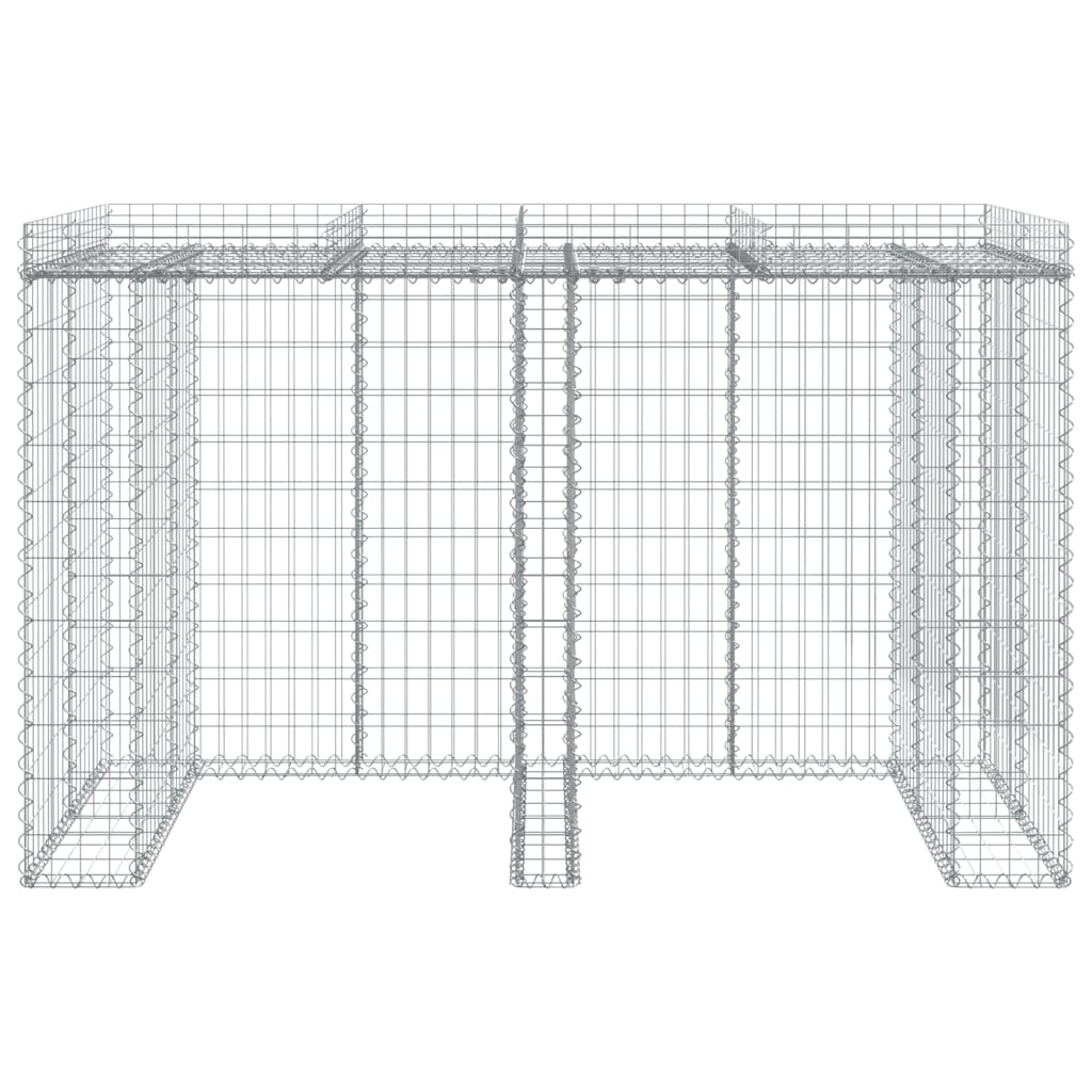 vidaXL Schanskorf voor vuilnisbak 192x91x120 cm gegalvaniseerd ijzer - Aashly