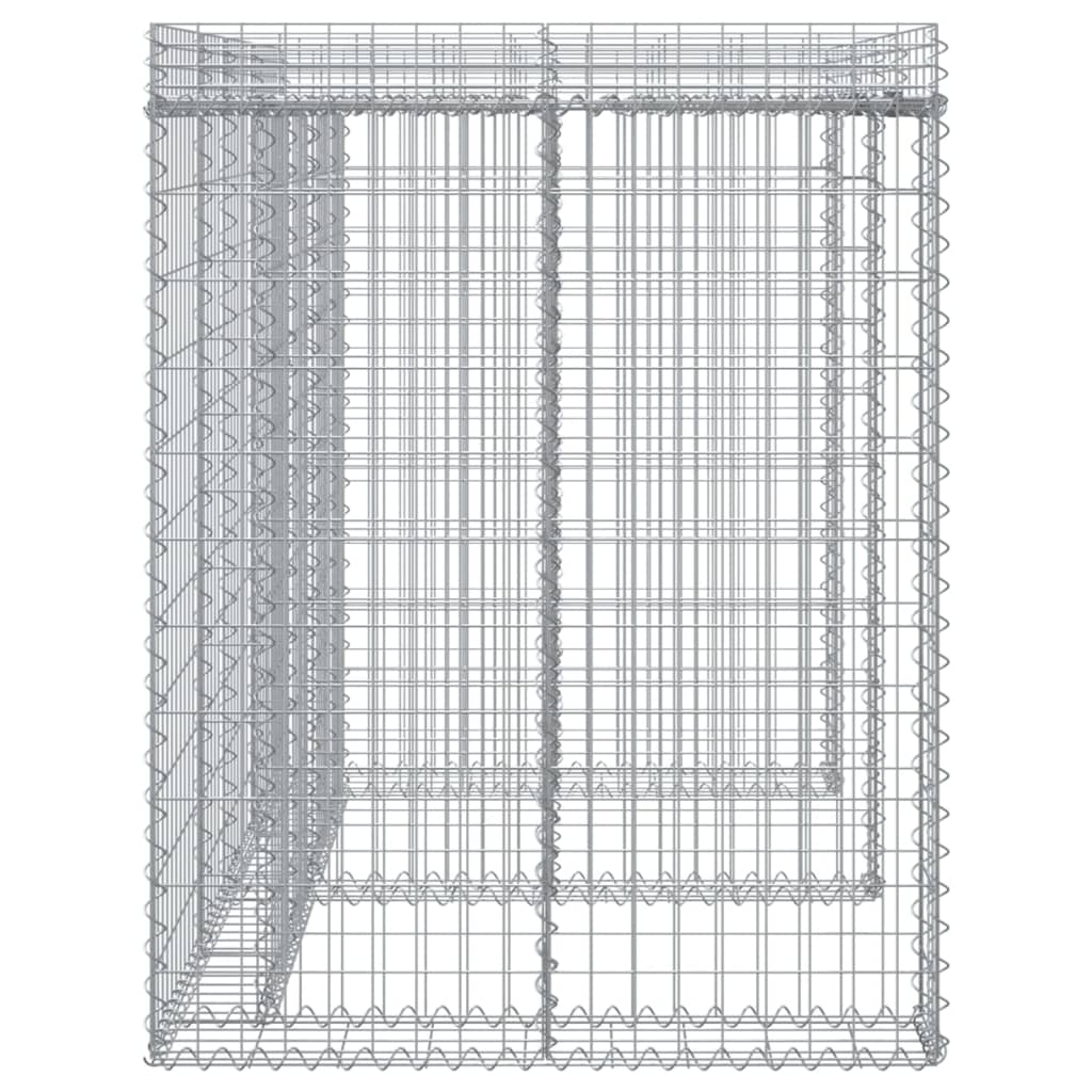 vidaXL Schanskorf voor vuilnisbak 192x91x120 cm gegalvaniseerd ijzer - Aashly