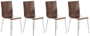 Set van 4 Pepe bezoekersstoelen walnoot walnuss