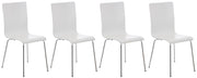Set van 4 Pepe bezoekersstoelen wit weiß