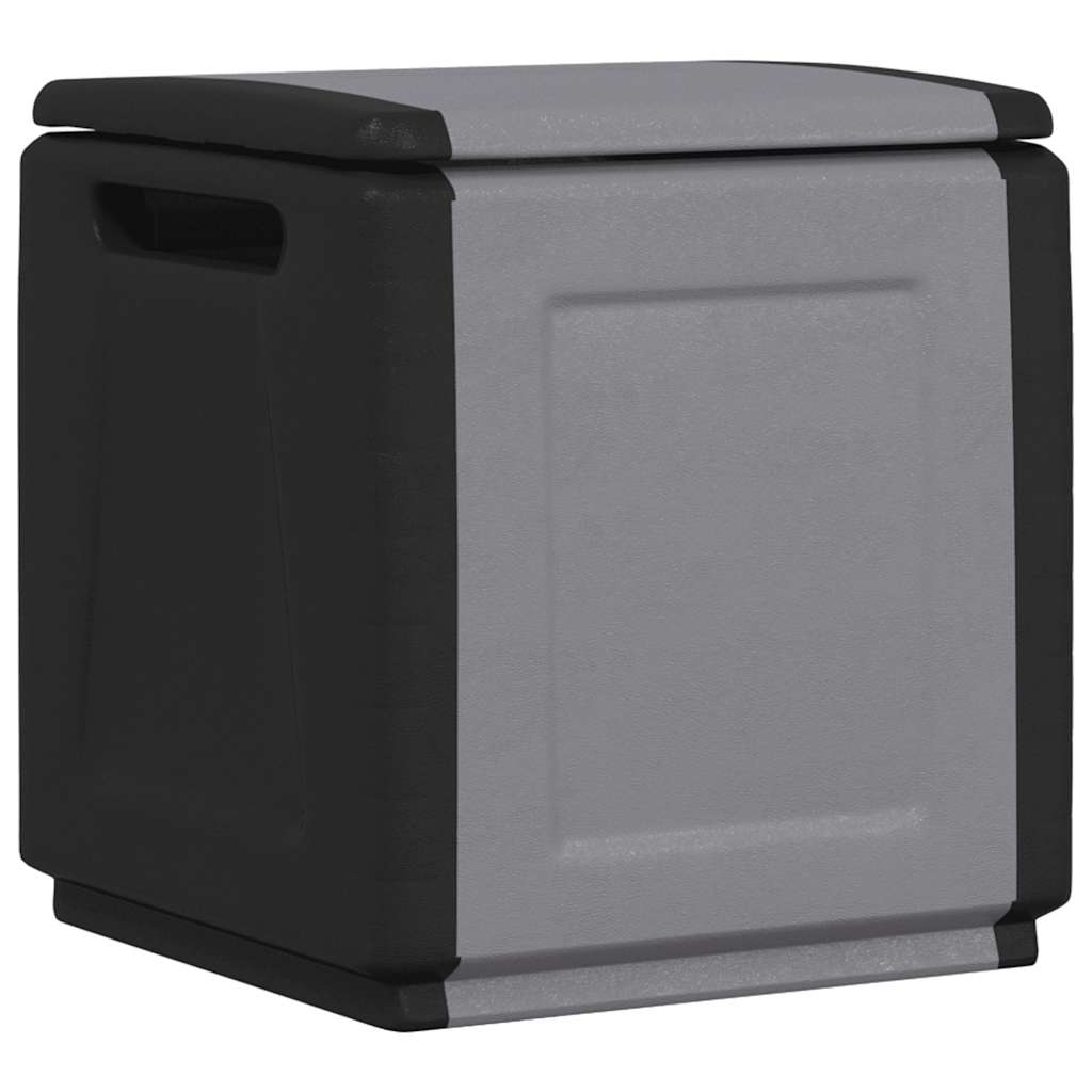 vidaXL Tuinbox 330 L 138x53x57 cm donkergrijs en zwart
