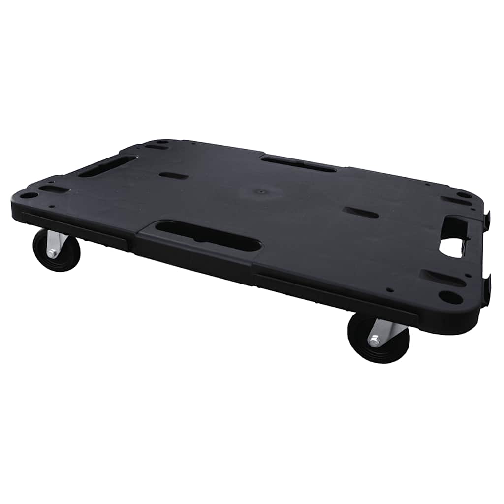 vidaXL Transporttrolley 58x38x12 cm PP zwart