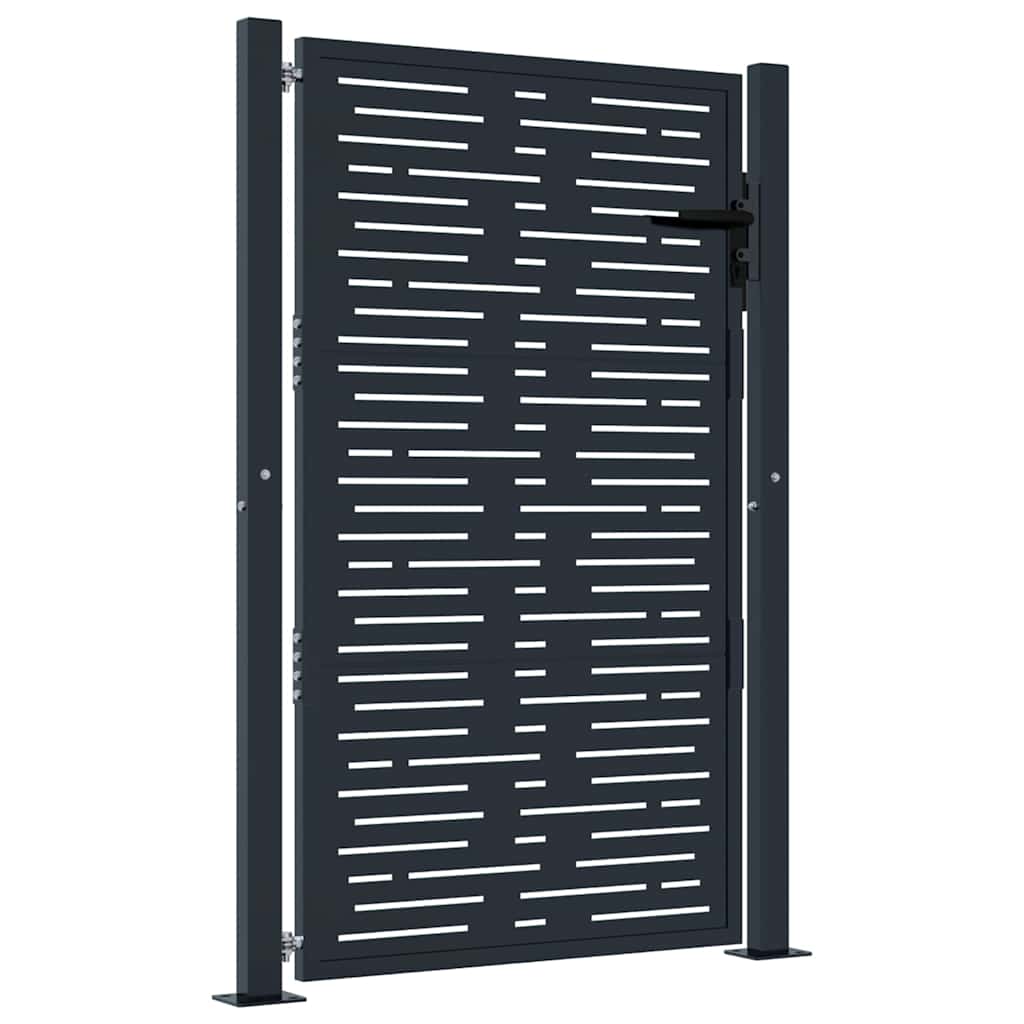 vidaXL Poort 105x205 cm met vierkant staal antracietkleurig