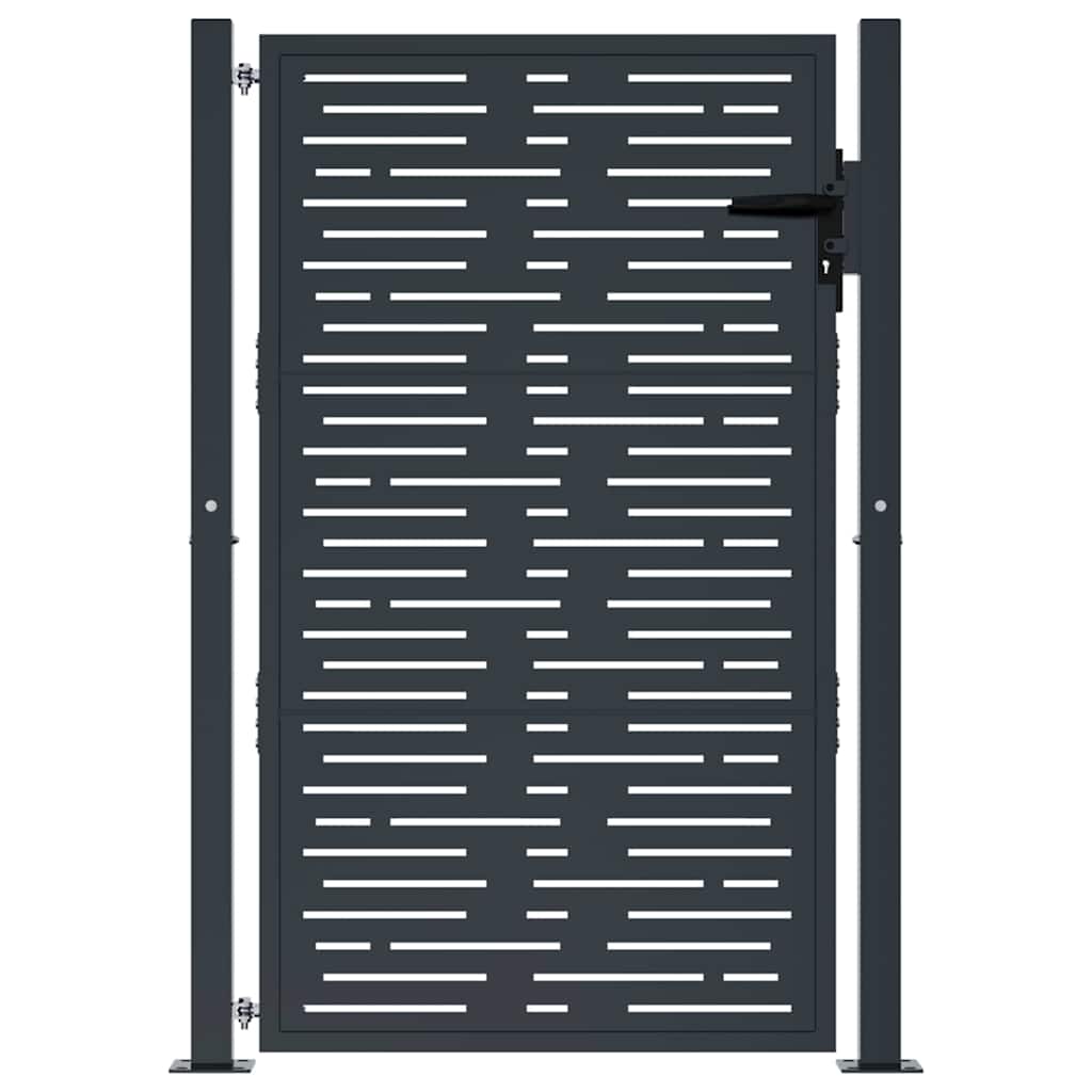 vidaXL Poort 105x205 cm met vierkant staal antracietkleurig
