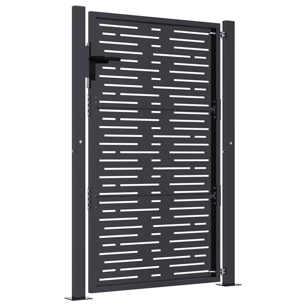 vidaXL Poort 105x205 cm met vierkant staal antracietkleurig