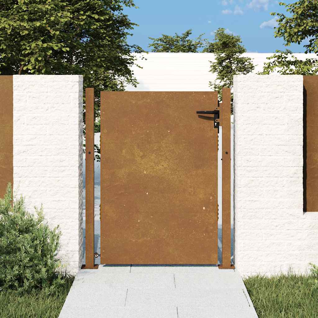 vidaXL Poort 105x180 cm cortenstaal