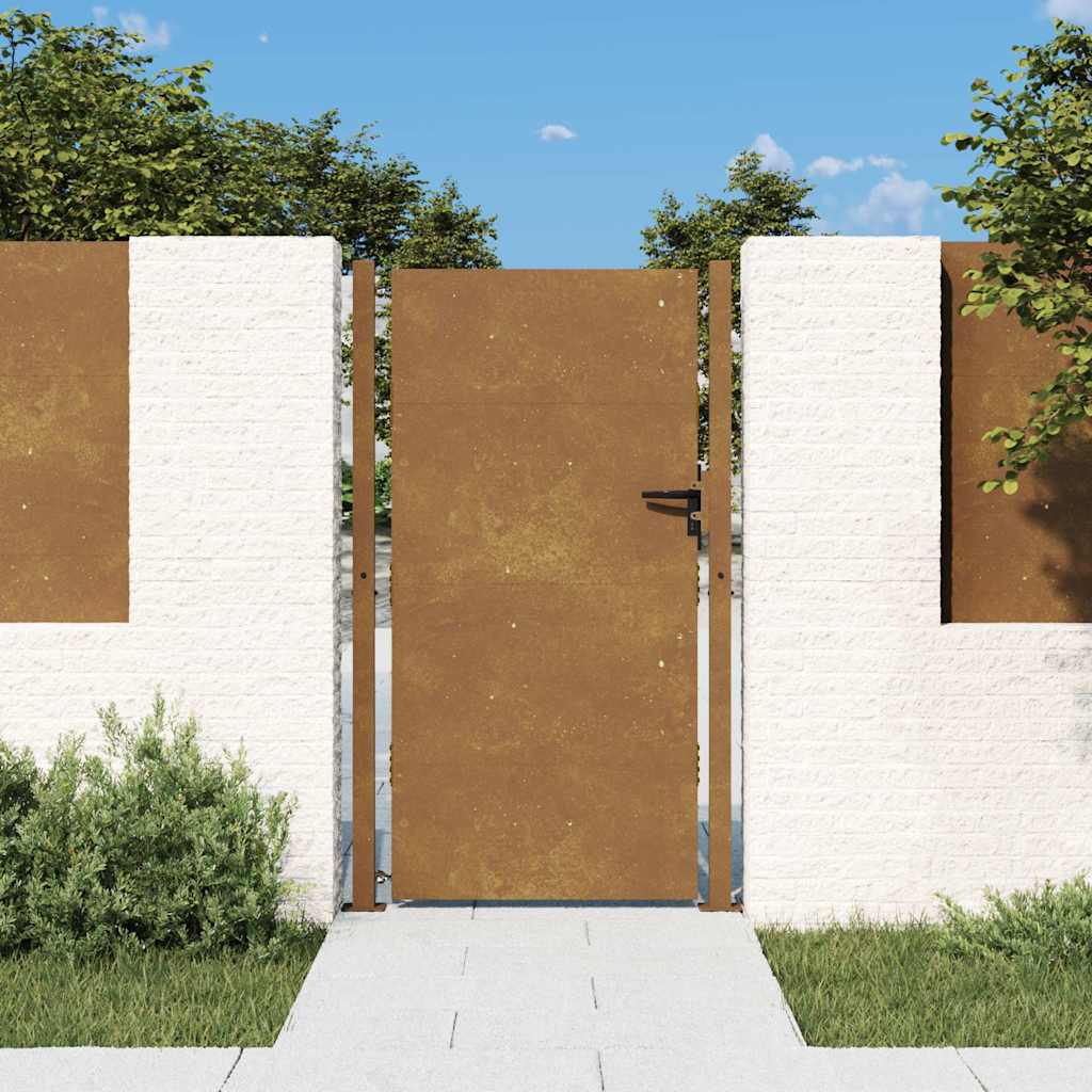 vidaXL Poort 105x180 cm cortenstaal