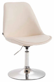 Eetkamerstoel Maverick kunstleer creme,chroom creme