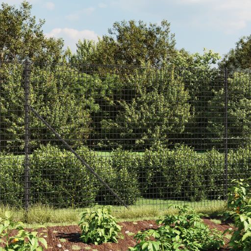 vidaXL Draadgaashek 1,8x25 m gegalvaniseerd staal groen - Aashly