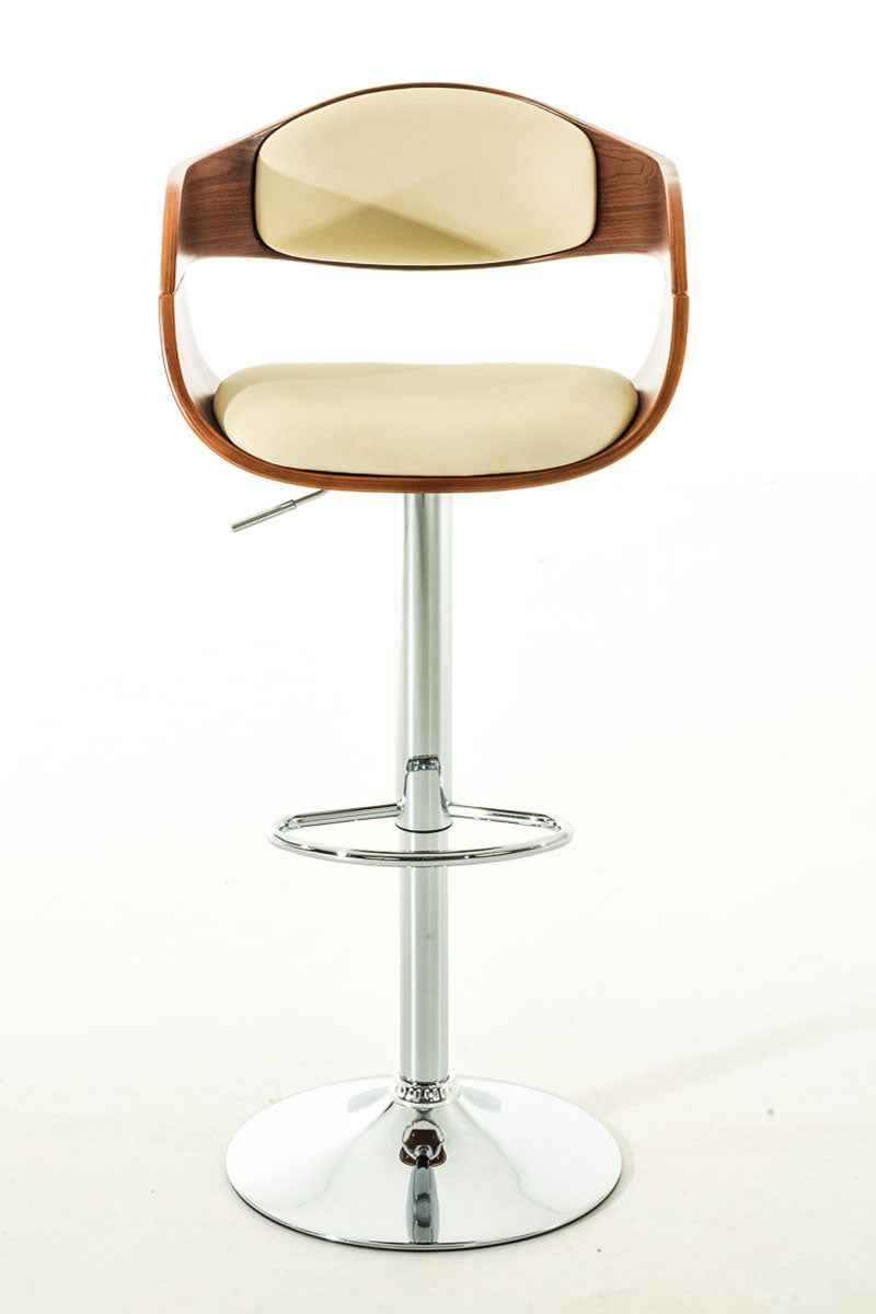 Set van 2 barkrukken Kingston kunstleer walnoot/creme walnuss/creme