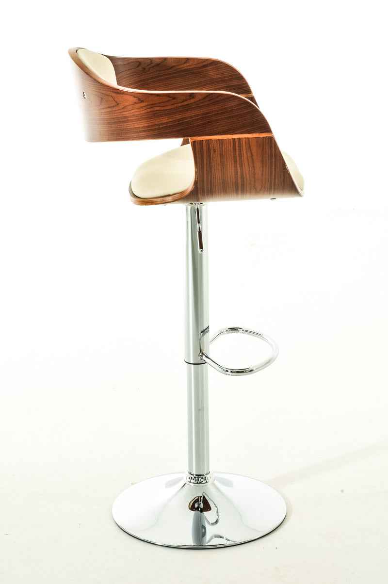 Set van 2 barkrukken Kingston kunstleer walnoot/creme walnuss/creme
