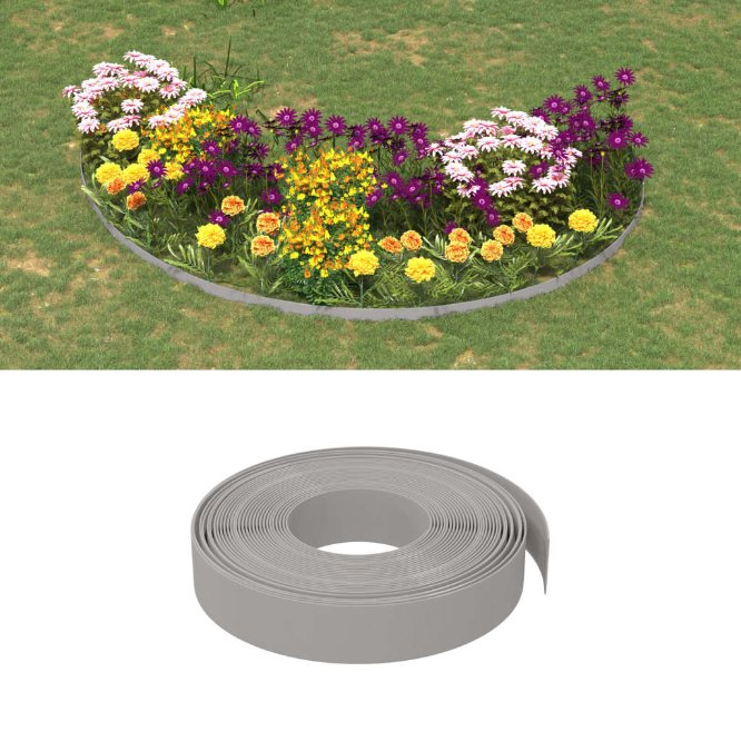 vidaXL Tuinranden 3 st 10 m 15 cm polyetheen zwart - Aashly