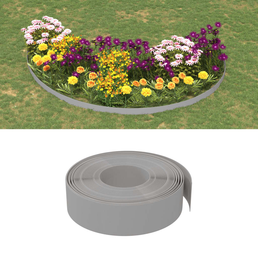 vidaXL Tuinranden 3 st 10 m 15 cm polyetheen zwart - Aashly